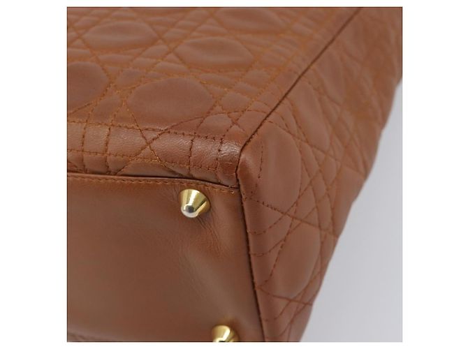 Borsa Christian Dior Canage in pelle marrone e oro autentica bs36947 D'oro - vista 16