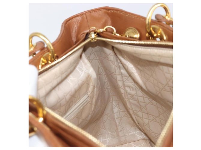 Borsa Christian Dior Canage in pelle marrone e oro autentica bs36947 D'oro - vista 19