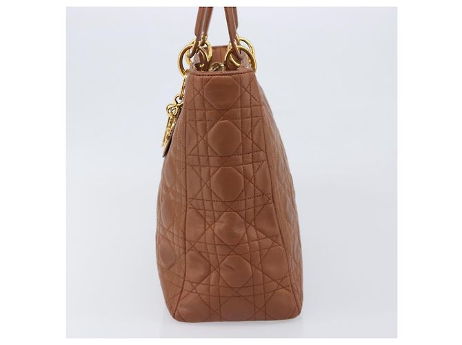 Borsa Christian Dior Canage in pelle marrone e oro autentica bs36947 D'oro - vista 3
