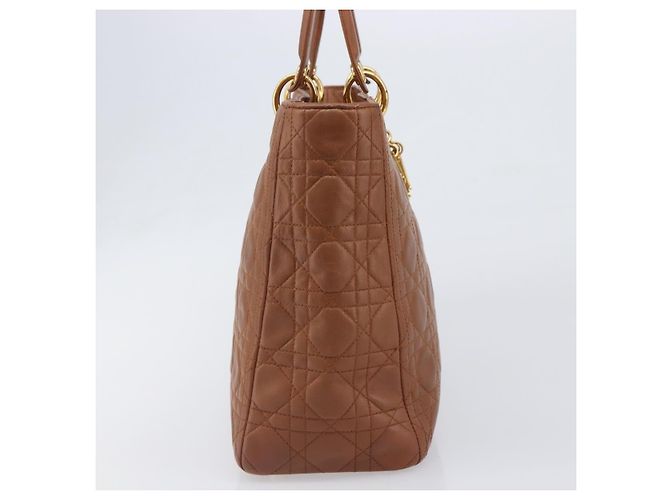 Borsa Christian Dior Canage in pelle marrone e oro autentica bs36947 D'oro - vista 4