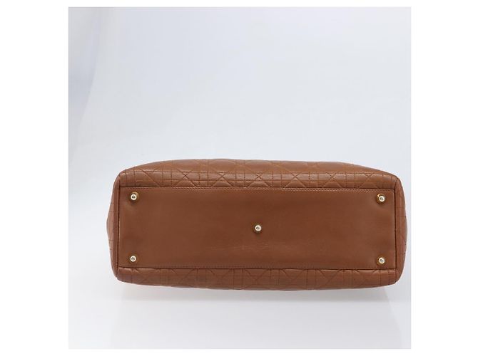 Borsa Christian Dior Canage in pelle marrone e oro autentica bs36947 D'oro - vista 5