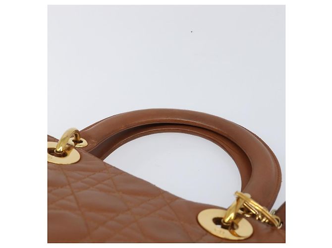 Borsa Christian Dior Canage in pelle marrone e oro autentica bs36947 D'oro - vista 8