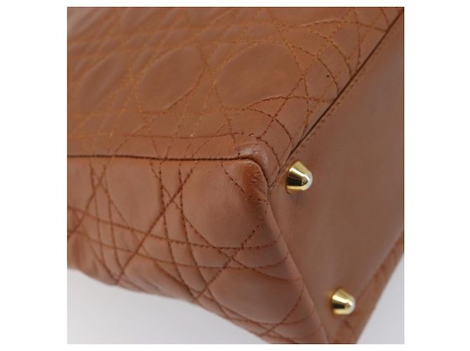 Borsa Christian Dior Canage in pelle marrone e oro autentica bs36947 D'oro - vista 9