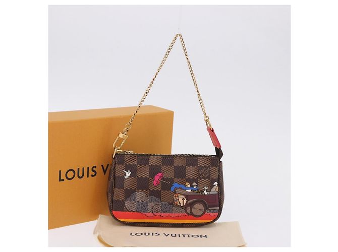 LOUIS VUITTON Monogram Christmas limited Mini Pochette Pouch M41655 Auth 200096M Monogramma - vista 12