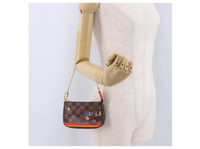 LOUIS VUITTON Monogram Christmas limited Mini Pochette Pouch M41655 Auth 200096M Monogramma - vista 22