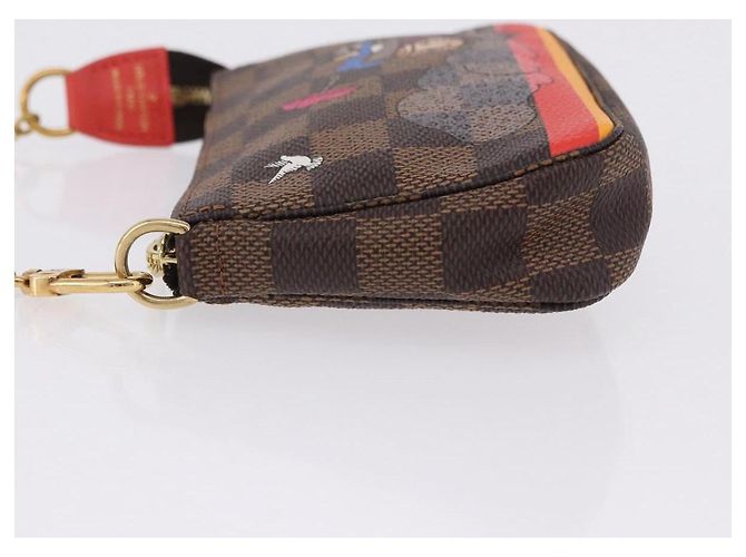 LOUIS VUITTON Monogram Christmas limited Mini Pochette Pouch M41655 Auth 200096M Monogramma - vista 4