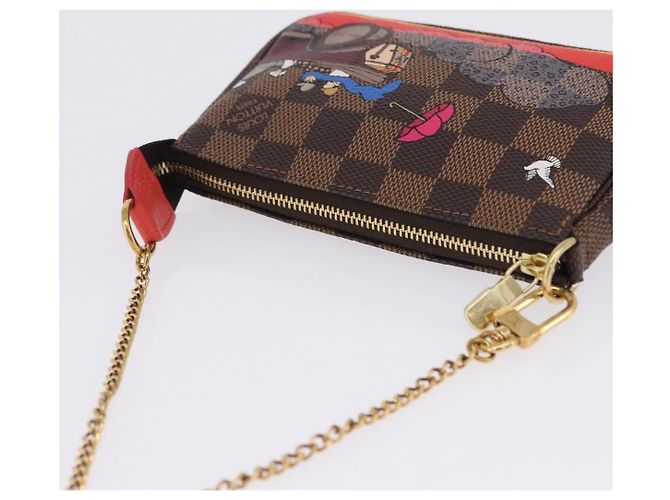 LOUIS VUITTON Monogram Christmas limited Mini Pochette Pouch M41655 Auth 200096M Monogramma - vista 6