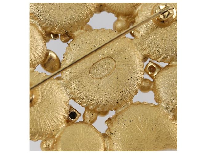 Spilla CHANEL Metallo Oro CC Auth bs36908M D'oro - vista 11