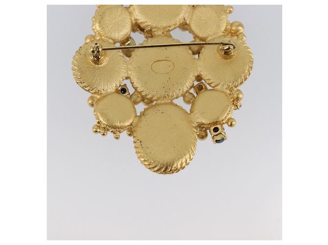 Spilla CHANEL Metallo Oro CC Auth bs36908M D'oro - vista 8