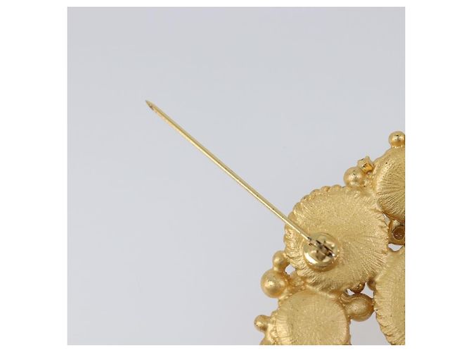Spilla CHANEL Metallo Oro CC Auth bs36908M D'oro - vista 9