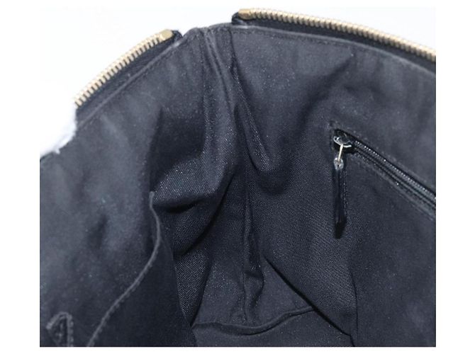 Bolso de mano GUCCI GG Canvas Negro Dorado 141471 Auth hk4126 - vista 21