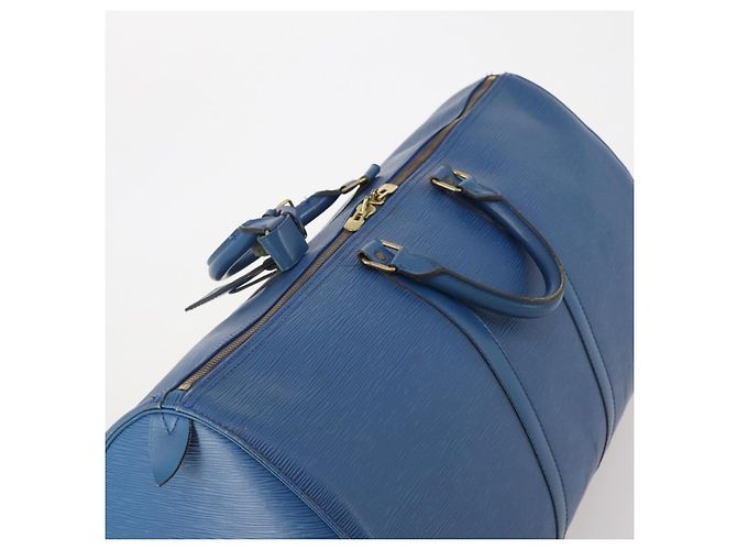 LOUIS VUITTON Epi Keepall 55 Boston Bag Toledo Blue M42955 LV Auth BA13684A - vista 6