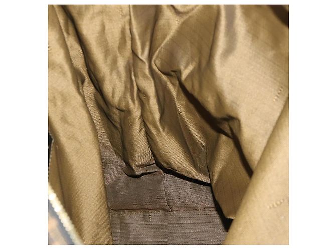 Borsa Boston FENDI Zucca Canvas 2way Nero Marrone Auth 199177 - vista 23
