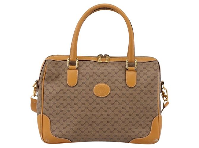 Borsa GUCCI Micro GG Supreme PVC Leather 2way Beige Gold 002 25 0033 Auth am12515A D'oro - vista 13