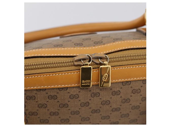 Borsa GUCCI Micro GG Supreme PVC Leather 2way Beige Gold 002 25 0033 Auth am12515A D'oro - vista 18