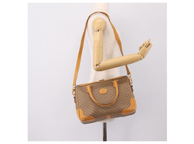 Borsa GUCCI Micro GG Supreme PVC Leather 2way Beige Gold 002 25 0033 Auth am12515A D'oro - vista 24