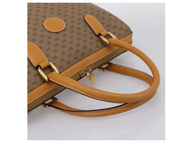 Borsa GUCCI Micro GG Supreme PVC Leather 2way Beige Gold 002 25 0033 Auth am12515A D'oro - vista 7