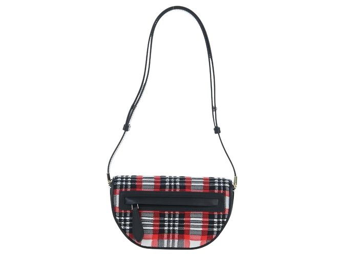 Borsa a tracolla BURBERRY Nova Check Canvas Rosso Oro Auth ki6799M D'oro - vista 13