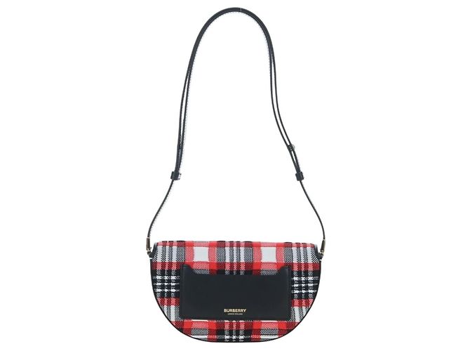 Borsa a tracolla BURBERRY Nova Check Canvas Rosso Oro Auth ki6799M D'oro - vista 2
