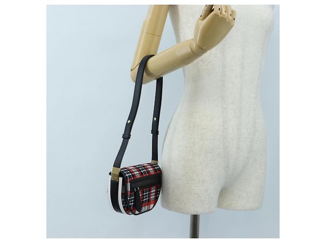 Borsa a tracolla BURBERRY Nova Check Canvas Rosso Oro Auth ki6799M D'oro - vista 27
