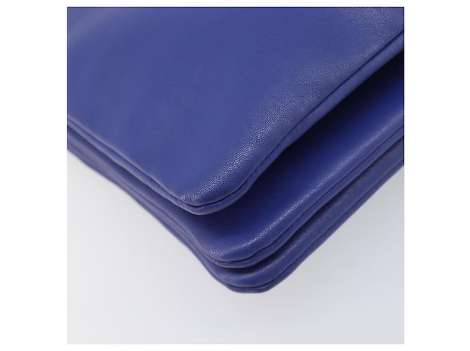 Céline Borsa a tracolla CELINE Trio in pelle blu e oro Auth 198751 D'oro - vista 16