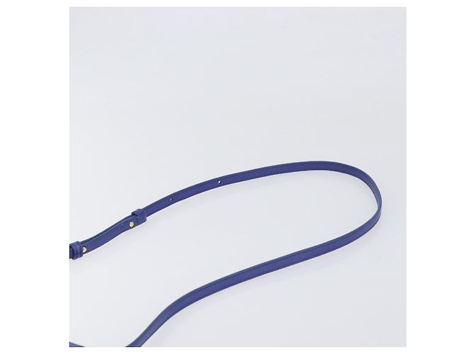 Céline Borsa a tracolla CELINE Trio in pelle blu e oro Auth 198751 D'oro - vista 8