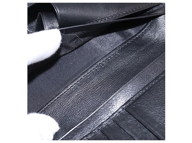 Cartera bifold Christian Dior Trotter Canvas Silver Black Auth bs37038 Negro Plata - vista 12