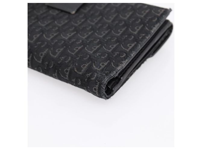 Cartera bifold Christian Dior Trotter Canvas Silver Black Auth bs37038 Negro Plata - vista 15