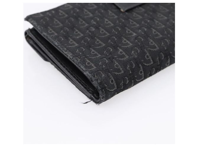 Cartera bifold Christian Dior Trotter Canvas Silver Black Auth bs37038 Negro Plata - vista 16