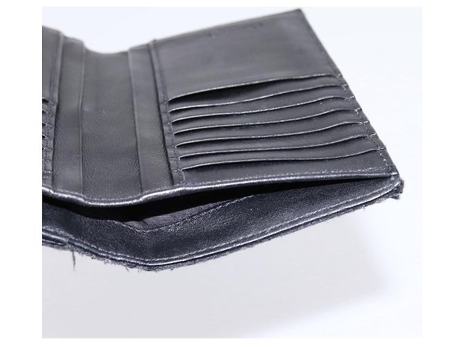 Cartera bifold Christian Dior Trotter Canvas Silver Black Auth bs37038 Negro Plata - vista 18
