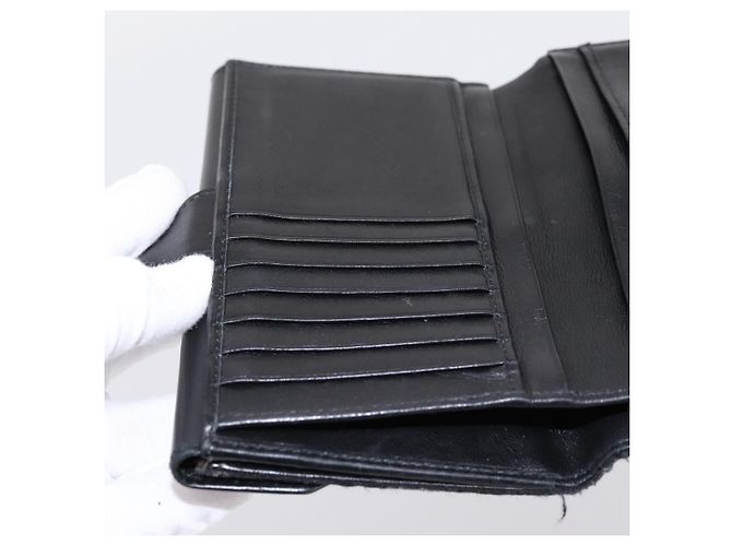 Cartera bifold Christian Dior Trotter Canvas Silver Black Auth bs37038 Negro Plata - vista 21