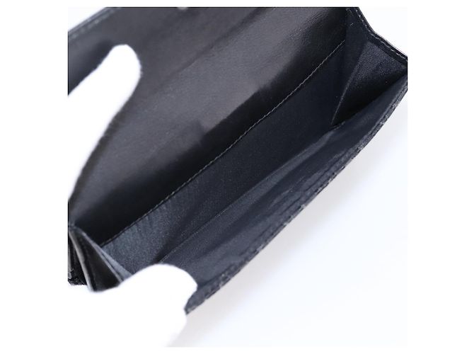 Cartera bifold Christian Dior Trotter Canvas Silver Black Auth bs37038 Negro Plata - vista 8