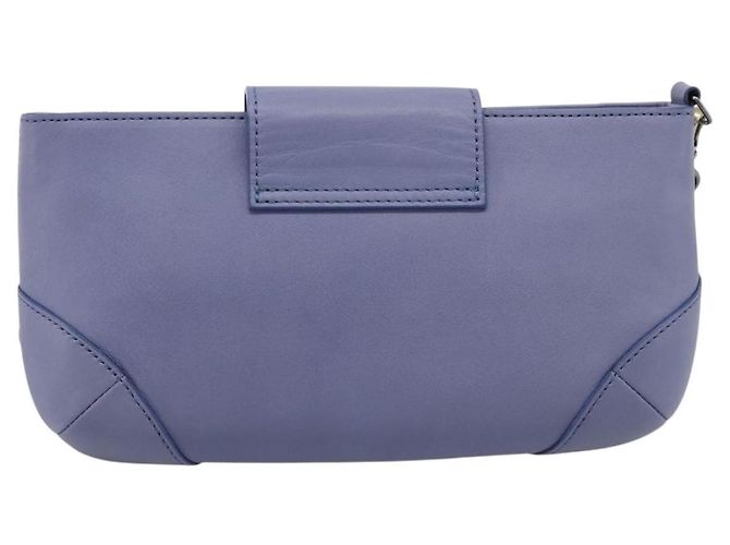 Chloé Borsa Clutch Chloe in Pelle Azzurro Oro Auth 201007A D'oro Blu chiaro - vista 2