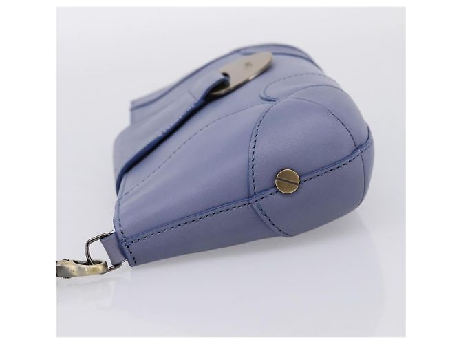 Chloé Borsa Clutch Chloe in Pelle Azzurro Oro Auth 201007A D'oro Blu chiaro - vista 3
