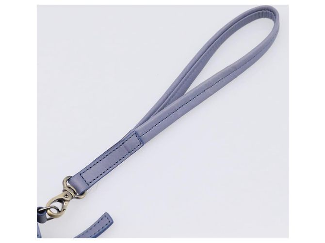 Chloé Borsa Clutch Chloe in Pelle Azzurro Oro Auth 201007A D'oro Blu chiaro - vista 8