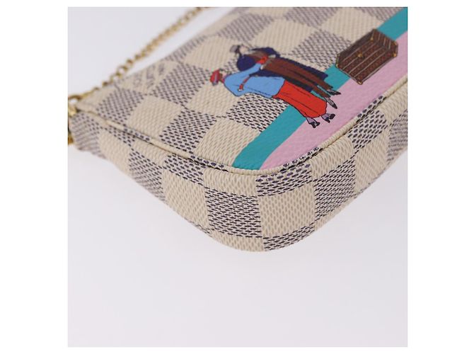 LOUIS VUITTON Damier Azur Mini Pochette Accessoires Pouch N41669 LV Auth 200052V - vista 14