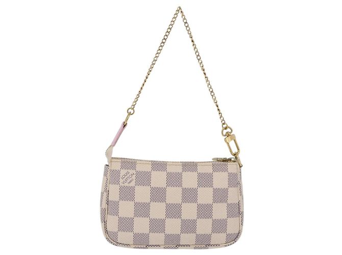 LOUIS VUITTON Damier Azur Mini Pochette Accessoires Pouch N41669 LV Auth 200052V - vista 2