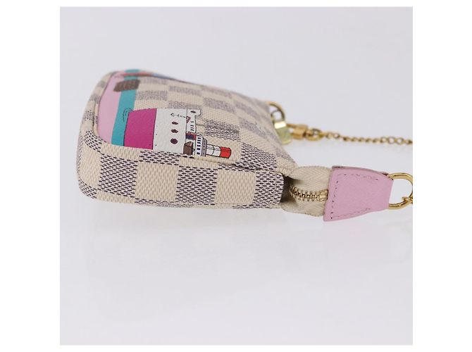 LOUIS VUITTON Damier Azur Mini Pochette Accessoires Pouch N41669 LV Auth 200052V - vista 3
