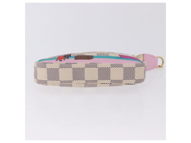 LOUIS VUITTON Damier Azur Mini Pochette Accessoires Pouch N41669 LV Auth 200052V - vista 5