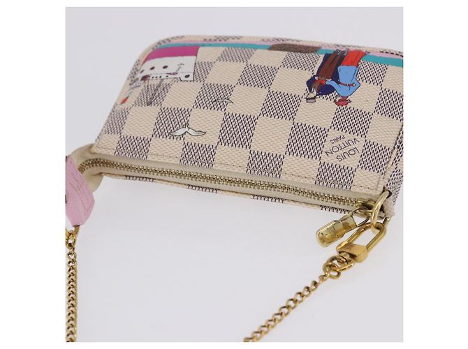 LOUIS VUITTON Damier Azur Mini Pochette Accessoires Pouch N41669 LV Auth 200052V - vista 6