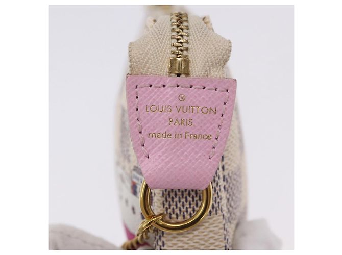 LOUIS VUITTON Damier Azur Mini Pochette Accessoires Pouch N41669 LV Auth 200052V - vista 9