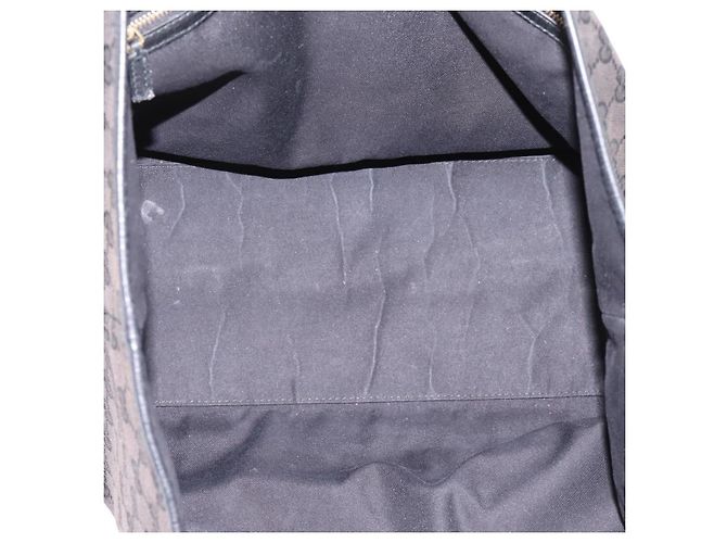 Borsa Tote GUCCI GG Canvas Sherry Line Nero Oro 139260 Auth 199881 D'oro - vista 10