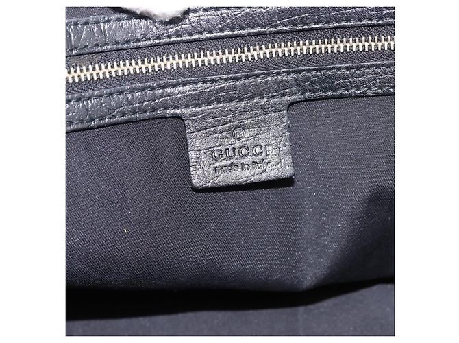 Borsa Tote GUCCI GG Canvas Sherry Line Nero Oro 139260 Auth 199881 D'oro - vista 17