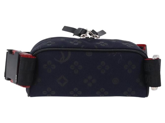 Marsupio Christian Louboutin Canvas Navy Silver Auth bs36819V Argento Blu navy - vista 2