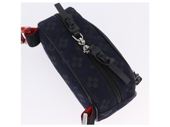 Marsupio Christian Louboutin Canvas Navy Silver Auth bs36819V Argento Blu navy - vista 6