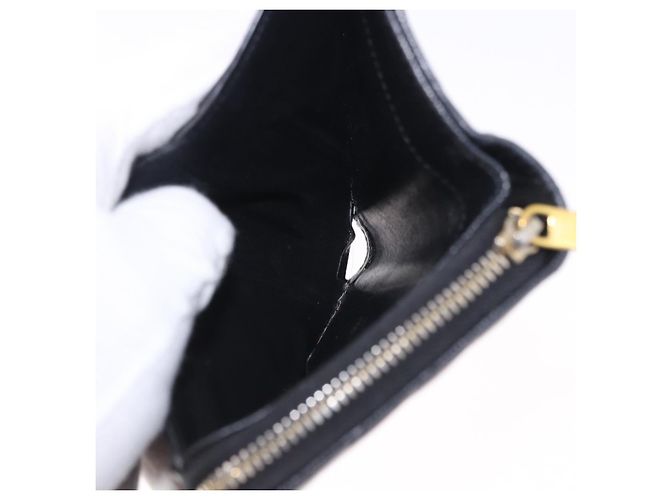 Autre Marque Portafoglio Bifold SAINT LAURENT in pelle nera e oro Auth hk4039 Nero D'oro - vista 10