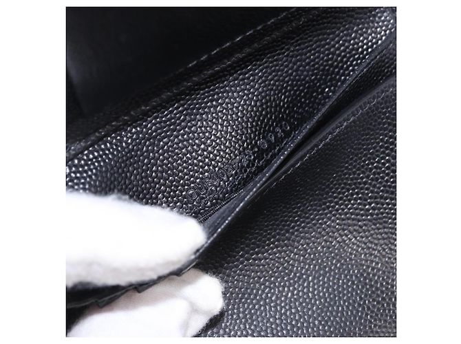 Autre Marque Portafoglio Bifold SAINT LAURENT in pelle nera e oro Auth hk4039 Nero D'oro - vista 12
