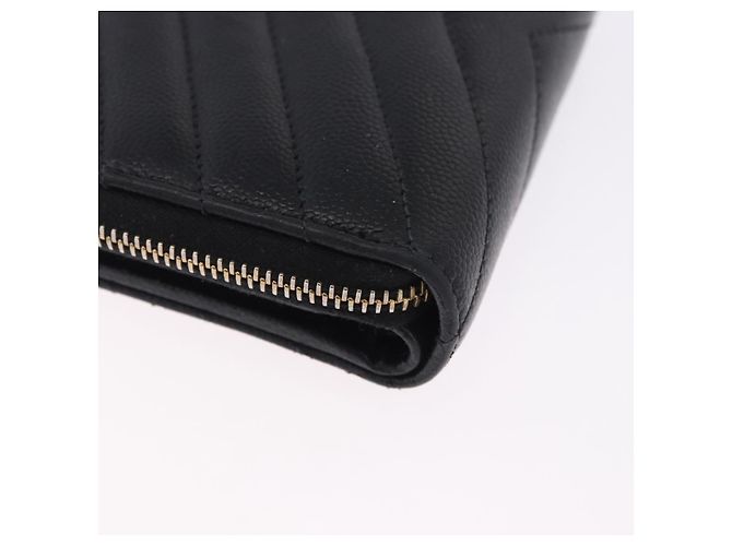 Autre Marque Portafoglio Bifold SAINT LAURENT in pelle nera e oro Auth hk4039 Nero D'oro - vista 15