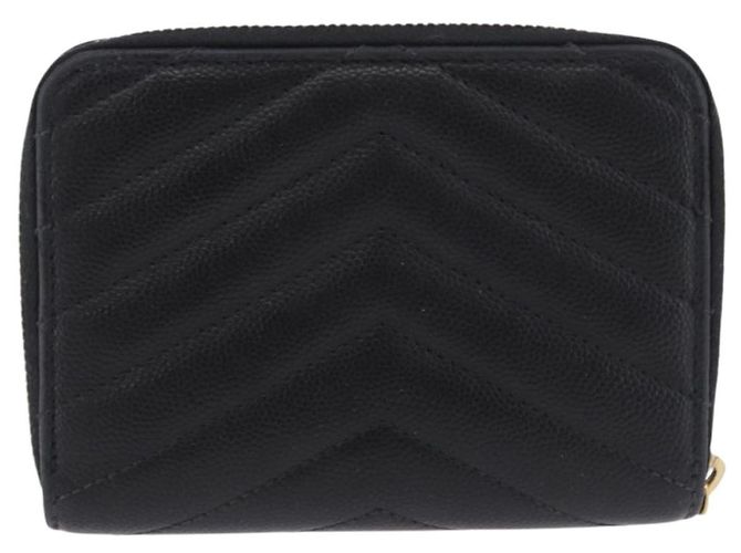 Autre Marque Portafoglio Bifold SAINT LAURENT in pelle nera e oro Auth hk4039 Nero D'oro - vista 2