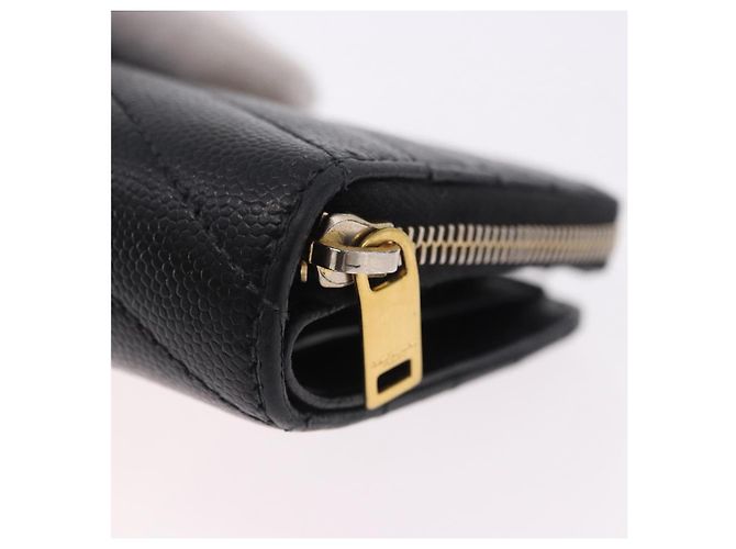 Autre Marque Portafoglio Bifold SAINT LAURENT in pelle nera e oro Auth hk4039 Nero D'oro - vista 8